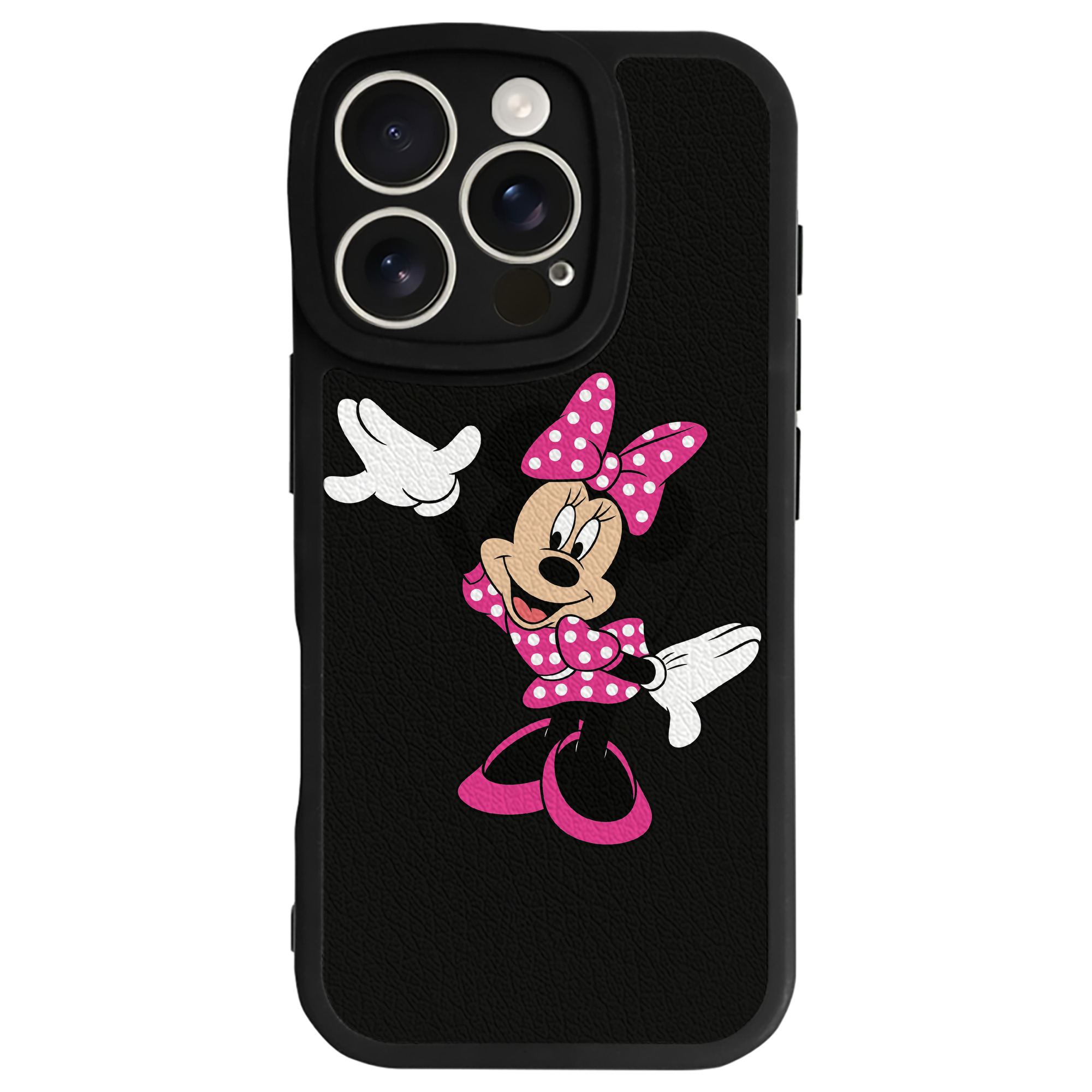（画像用） ミッキーマウス Mickey Mouse 【iPhone 16シリーズ対応】シリコンスマホケース（レザー調） 材質：シリコン